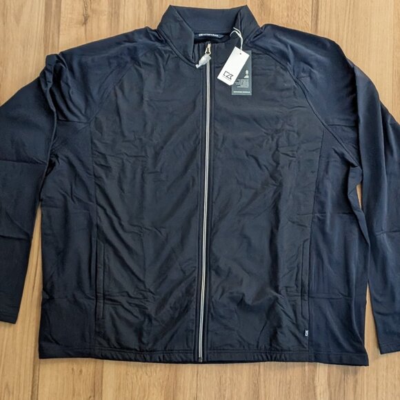 NWT Cutter & Buck Full Zip Performance Jacket XXXL Navy Lightweight Stretch Golf